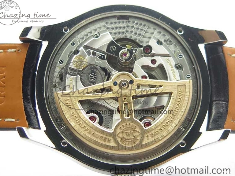 MIROTIME 0314 Portugieser Perpetual Calendar IW503301 V9F 1:1 Best Edition Silver Dial on Black Leather Strap A EyeCatching 7116